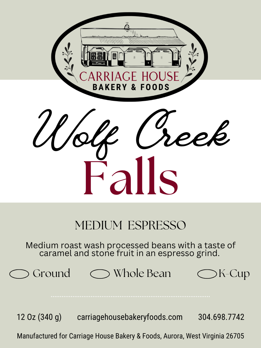 J. Wolf Creek Falls - Medium Espresso (Bagged Coffee)